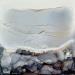 Peinture F4_ 1300 POESIE MINERALE par Depaire Silvia | Tableau Abstrait Paysages Marine Minimaliste Métal Acrylique Encre