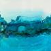 Peinture F4_1288 POESIE MARINE par Depaire Silvia | Tableau Abstrait Paysages Marine Minimaliste Métal Acrylique Encre