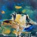 Painting Comme un phare dans la nuit by Bastide d´Izard Armelle | Painting Abstract Oil
