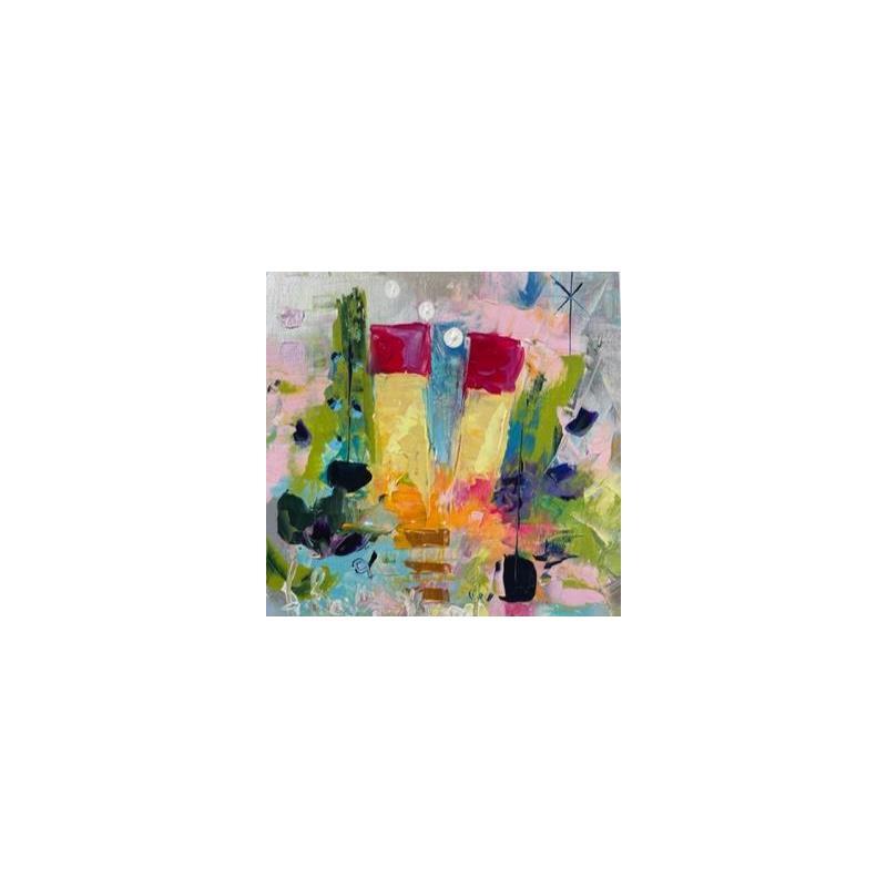 Painting Au printemps by Bastide d´Izard Armelle | Painting Abstract Oil