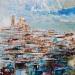 Painting PAris Montmartre & sacré coeur #2 by Reymond Pierre | Painting Abstract Urban Oil