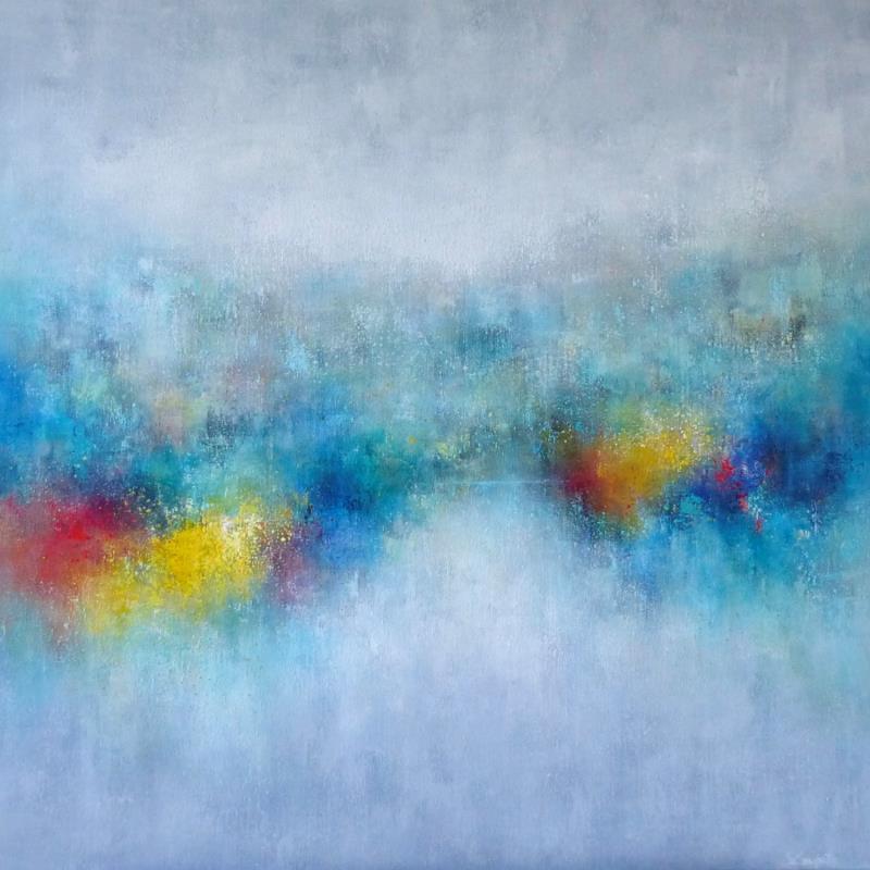 Painting Hazy Canals Of Amsterdam by Coupette Steffi | Painting Abstract Acrylic Landscapes