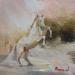 Painting Pink Dreams by Bond Tetiana | Painting Figurative Landscapes Nature Animals Oil