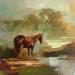 Painting In Harmony With Nature by Bond Tetiana | Painting Figurative Landscapes Nature Animals Oil