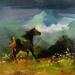 Painting The Smell of Rain by Bond Tetiana | Painting Figurative Landscapes Nature Animals Oil