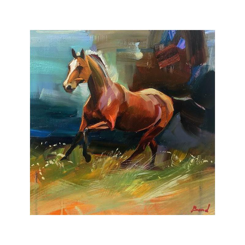 Painting Cool Morning by Bond Tetiana | Painting Figurative Animals Oil