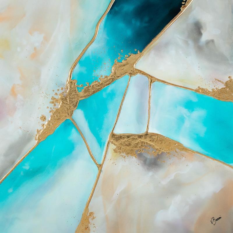 Painting Kintsugi effervescent by Baroni Victor | Painting Abstract Acrylic Minimalist