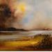 Painting Le fleuve bleu by Dalban Rose | Painting Figurative Landscapes Oil