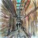 Painting Troyes 156 Ruelle des chats  by Hoffmann Elisabeth | Painting Figurative Urban Watercolor