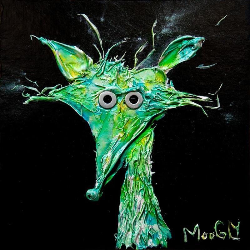 Painting HERBIVUS by Moogly | Painting Naive art Animals Acrylic Resin Pigments
