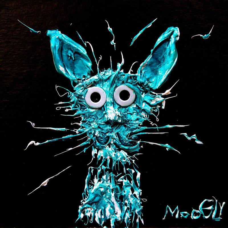 Peinture GUIGNUS par Moogly | Tableau Art naïf Animaux Acrylique Résine Pigments