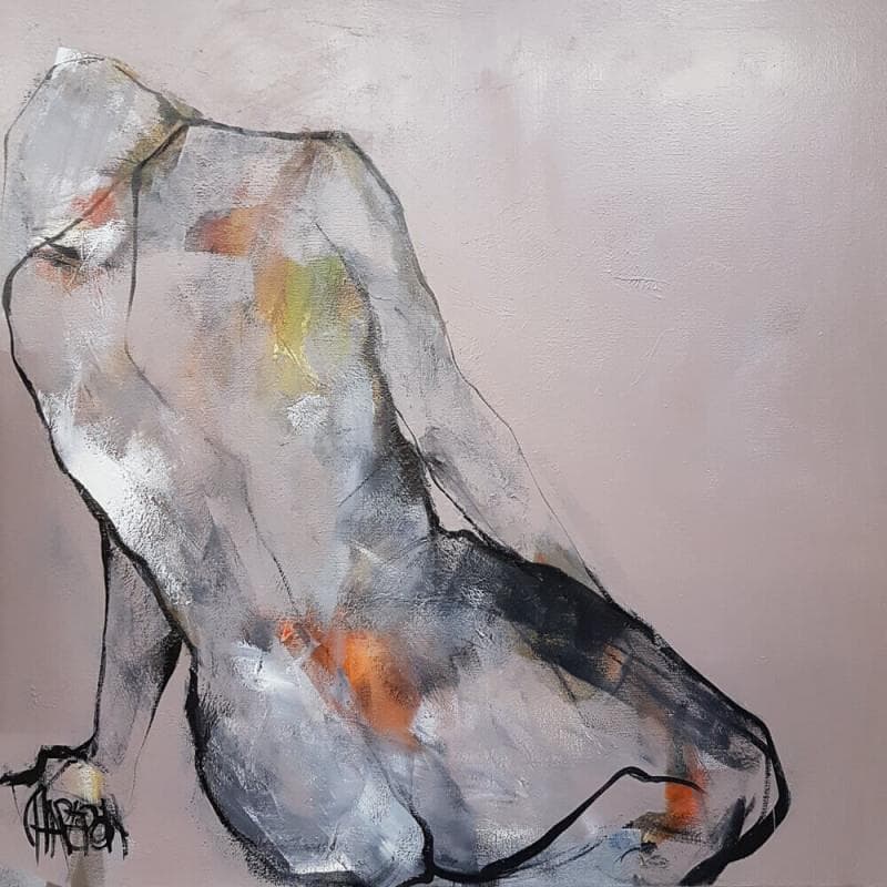 Painting Intemporelle by Chaperon Martine | Painting Figurative Acrylic Nude