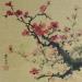 Peinture Red blossom par Du Mingxuan | Tableau Figuratif Paysages Nature Aquarelle