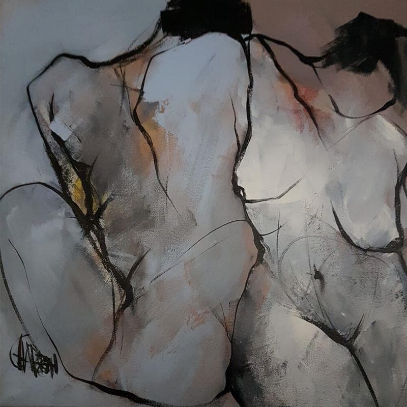 Painting Ensemble by Chaperon Martine | Painting Figurative Acrylic Nude