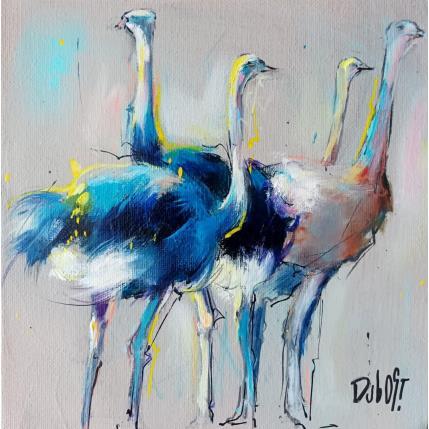 Painting Entre copines by Dubost | Painting Figurative Acrylic, Oil Animals, Pop icons