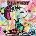 Peinture Snoopy ski par Kikayou | Tableau Pop-art Icones Pop Acrylique