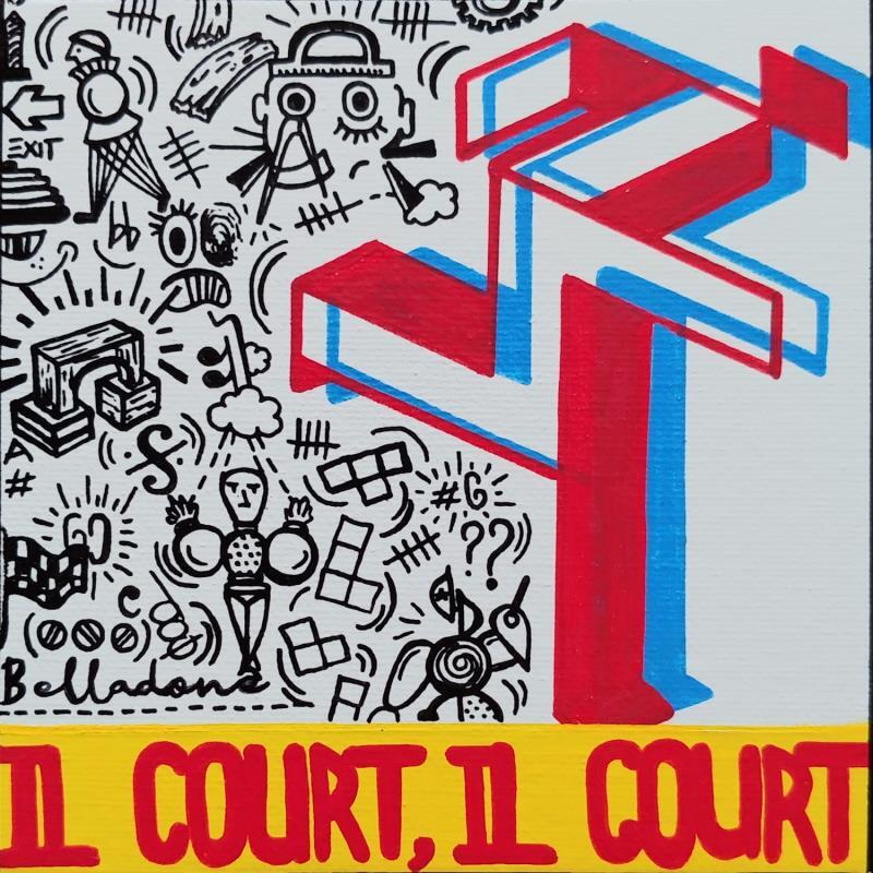Painting Il court, il court by Belladone | Painting Pop-art Acrylic, Posca Pop icons