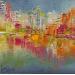 Painting Matin d'enfance by Levesque Emmanuelle | Painting Abstract Landscapes Urban Architecture Oil