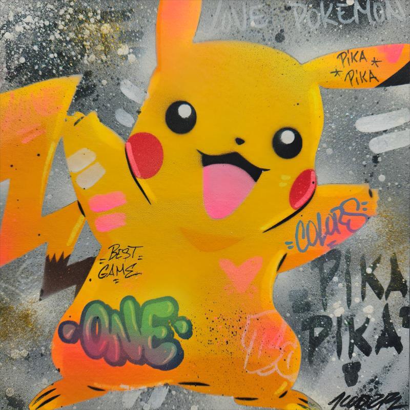 Gemälde pikachu  von Kedarone | Gemälde Street art Graffiti Pop-Ikonen