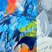 Peinture Batman bi colors par Kedarone | Tableau Pop-art Icones Pop Graffiti