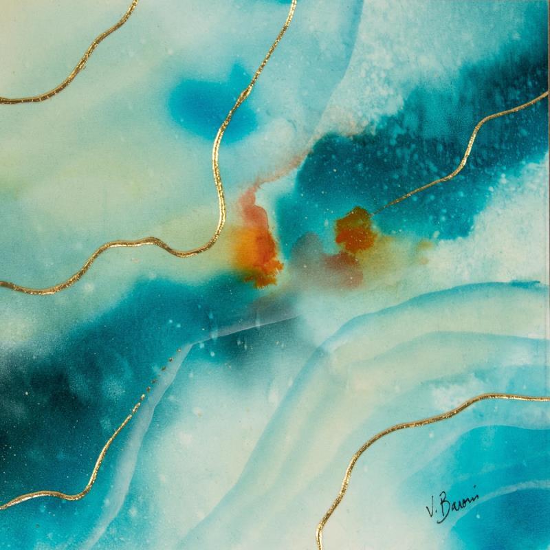 Painting Lueur d'agate 2 by Baroni Victor | Painting Abstract Minimalist Acrylic