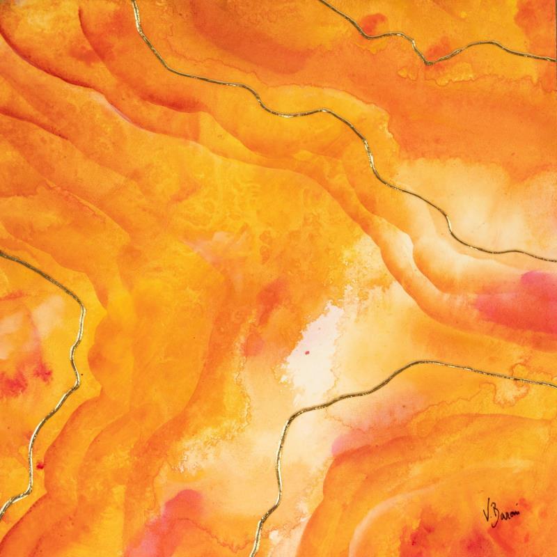 Gemälde Lave d'ambre von Baroni Victor | Gemälde Abstrakt Minimalistisch Acryl
