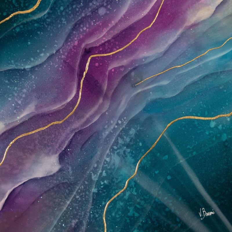Peinture Onyx galaxie par Baroni Victor | Tableau Abstrait Minimaliste Acrylique