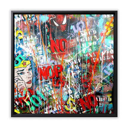 Peinture Spiderman n°9 par Drioton David | Tableau Pop-art Acrylique Icones Pop