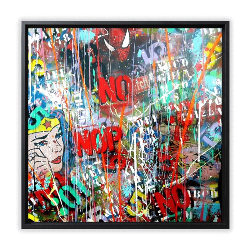Gemälde Spiderman n°9 von Drioton David | Gemälde Pop-Art Pop-Ikonen Acryl