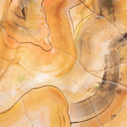 Peinture Onyx ambré par Baroni Victor | Tableau Abstrait Acrylique Minimaliste