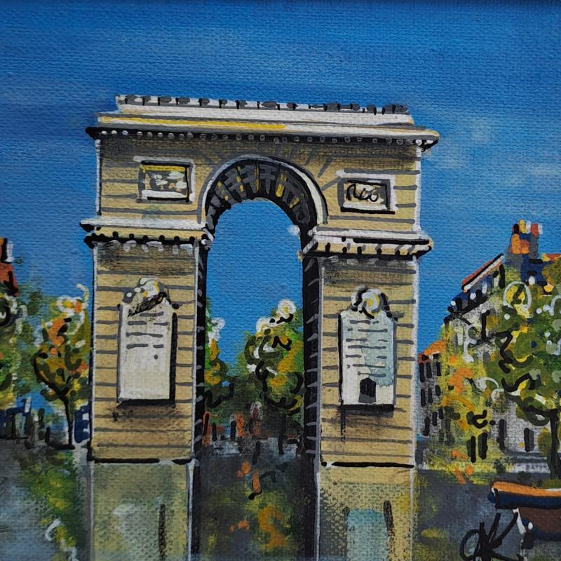 Gemälde Arc de la porte Guillaume à Dijon von Touras Sophie-Kim  | Gemälde Figurativ Acryl
