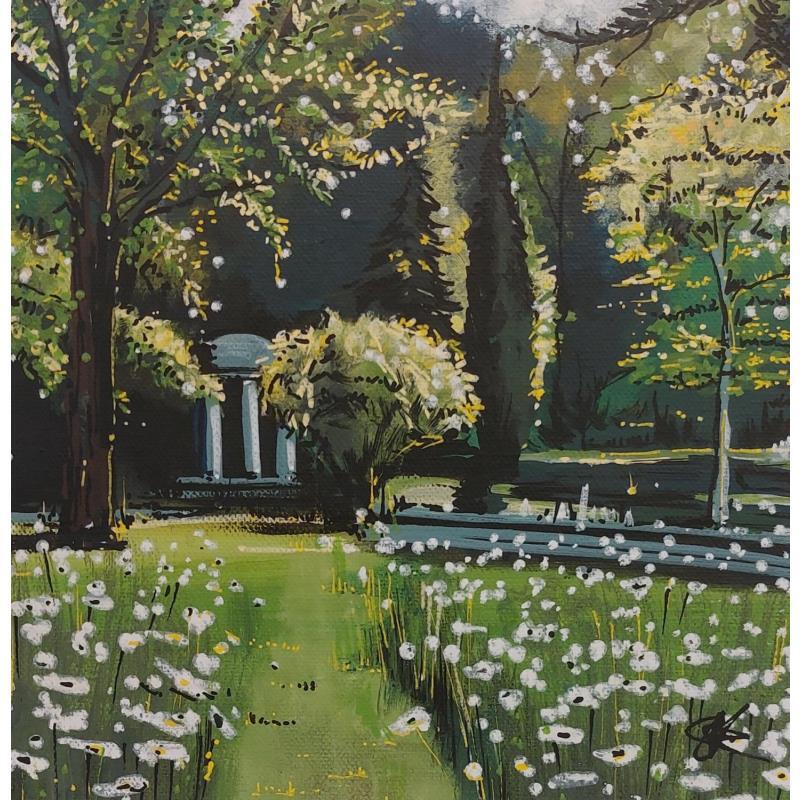 Peinture les jardins de l'Arquebuse au printemps par Touras Sophie-Kim  | Tableau Figuratif Acrylique