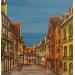 Painting Le calme des rues de Dijon by Touras Sophie-Kim  | Painting Figurative Acrylic