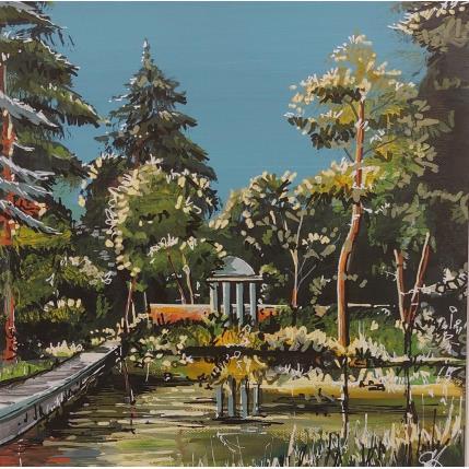 Painting Le jardin verdoyant de l'Arquebuse à Dijon by Touras Sophie-Kim  | Painting Figurative Acrylic