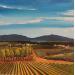 Peinture Fin de journée dans les vignes de Bourgogne par Touras Sophie-Kim  | Tableau Figuratif Acrylique