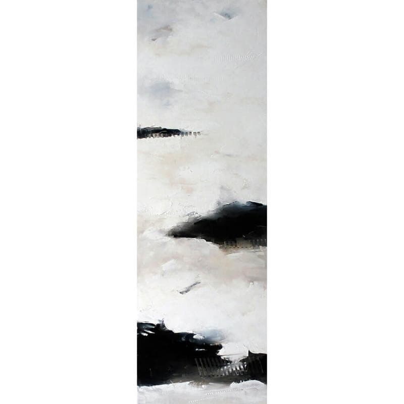 Painting Un long et épais silence by Dumontier Nathalie | Painting Abstract Oil Minimalist