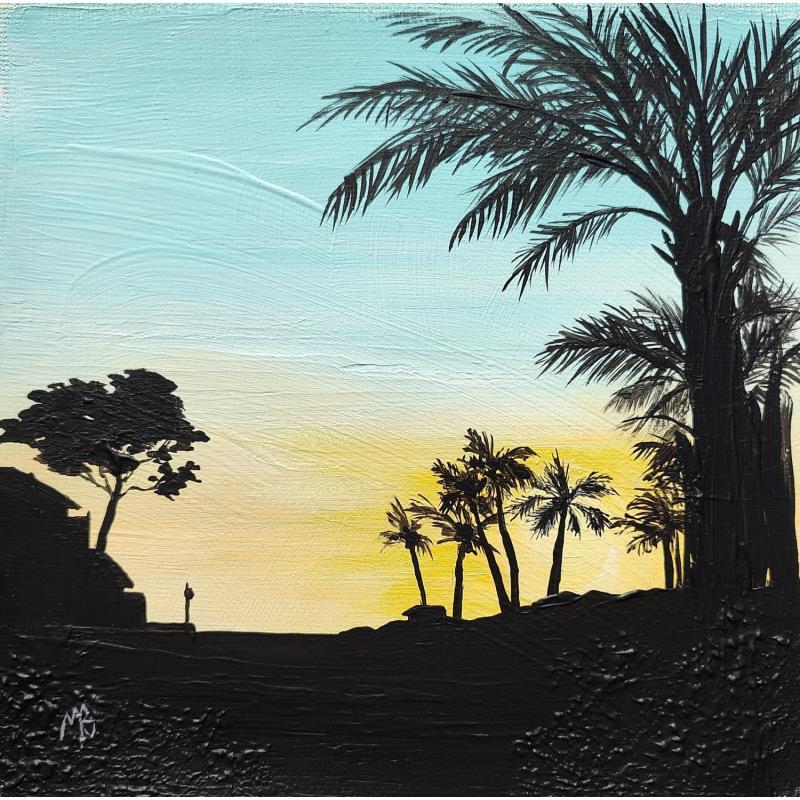 Peinture Côte d'Azur lumineuse par Blandin Magali | Tableau Figuratif Paysages Huile