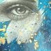 Gemälde Under water  von Valade Leslie | Gemälde Street art Porträt Acryl Zeichenkohle Blattgold