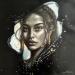 Peinture Serena par Valade Leslie | Tableau Street Art Portraits Acrylique Fusain Feuille d'or