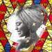 Gemälde Kigali von Valade Leslie | Gemälde Street art Porträt Acryl Zeichenkohle Textil Blattgold