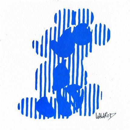 Peinture Mickey Décalage Bleu par Wawapod | Tableau Pop-art Acrylique, Posca Icones Pop
