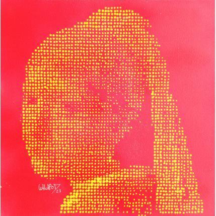 Painting Jeune fille rouge by Wawapod | Painting Pop-art Acrylic, Posca Pop icons, Portrait