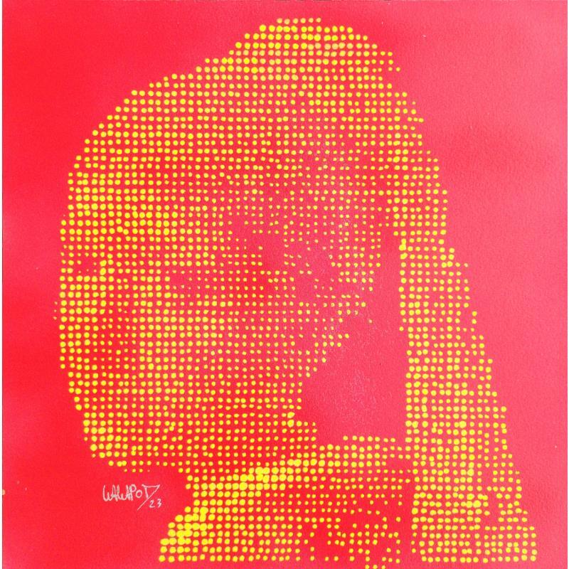 Painting Jeune fille rouge by Wawapod | Painting Pop-art Portrait Pop icons Acrylic Posca