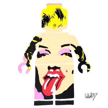 Painting Lego Marilyn Stones  by Wawapod | Painting Pop-art Acrylic Music, Pop icons, Portrait