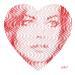 Gemälde Coeur de romy von Wawapod | Gemälde Pop-Art Pop-Ikonen Acryl