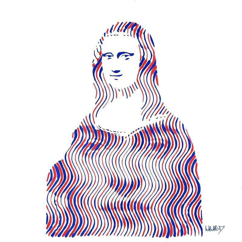 Painting Mona frida by Wawapod | Painting Pop-art Portrait Acrylic