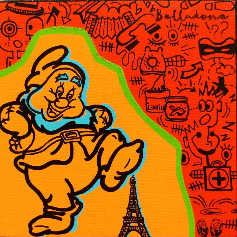 Peinture Souvenir de Paris  par Belladone | Tableau Pop-art Acrylique, Posca Icones Pop