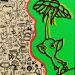 Gemälde Pikmin chantant von Belladone | Gemälde Pop-Art Pop-Ikonen Acryl Posca