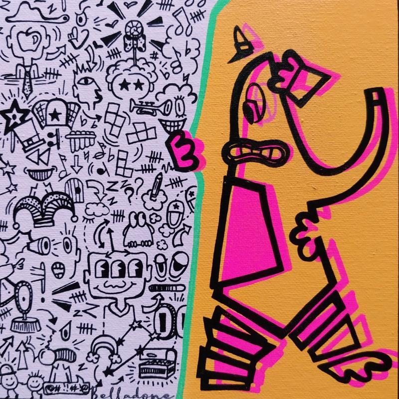 Painting Ami imaginaire by Belladone | Painting Pop-art Acrylic, Posca Pop icons