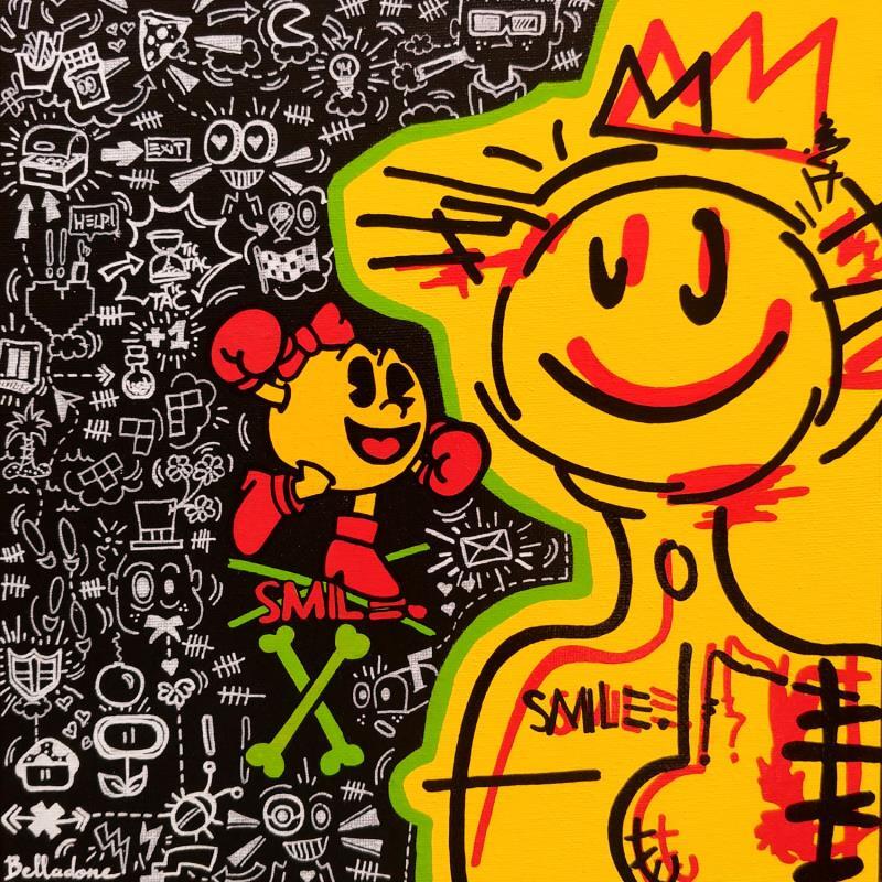 Gemälde Smile ! von Belladone | Gemälde Pop-Art Pop-Ikonen Acryl Posca